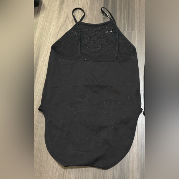 Free People Intimately Solstice Laser Cut  Bodysuit. NWOT. M/L. R48 Black - Picture 8 of 10
